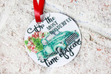 It's the Best Time of the Year Vintage Truck Ornament, Most Wonderful Time of the Year, Christmas Ornaments, Vintage truck in teal