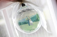 Our First Christmas photo ornament globe, Round glass ornament with picture, First married Christmas keepsake ornaments, Mr & Mrs globe