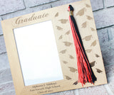 Graduation Frame with Tassel Holder, Class of 2021, Seniors, Custom Graduate from with name and year, Laser engraved frame 5x7
