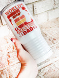 World's Greatest Dad Tumbler, 20 ounce insulated tumbler, Father's Day, Men's Gift Ideas, Travel Tumblers, Retro inspired men's cups