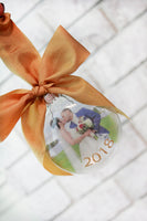 Our First Christmas together photo ornaments, glass ornament with pictures, Mr and Mrs first christmas ornaments, babys first christmas
