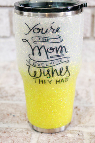 MOM glitter tumbler  Custom tumbler cups, Glitter tumbler cups, Diy cups