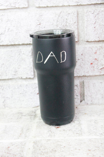 Gifts for Dad, custom travel tumblers for dad, kids handwriting