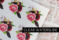 Boho Floral waterslide decals, glitter tumbler decals, ready to use waterslide, sealed waterslide images for glitter cups, boho bridal image
