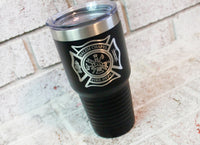 Firefighter gift ideas, Fire Department Gifts, fire and rescue, first responders gifts, custom Tumblers, 30 ounce tumblers, gifts for him