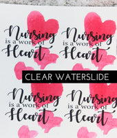 Nursing waterslide decal, nurses cup, DIY nurses gift, ready to use waterslide paper, waterslide images for nurse, coffee cup for nurses