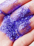 Iridescent Indigo polyester glitter, purple glitter, .015 hex glitter, fine purple glitter for tumblers, affordable glitter for making cups