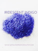 Iridescent Indigo polyester glitter, purple glitter, .015 hex glitter, fine purple glitter for tumblers, affordable glitter for making cups