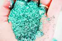 Tiff's Treasure .015 hex poly glitter, affordable teal glitter for tumbler making, fine polyester glitter, turquoise glitter for tumbler