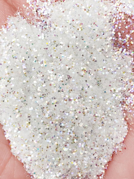 Frosty Freeze custom mix chunky hex white poly glitter, tumbler making –  GlitterGiftsAndMore