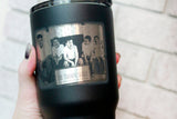 Laser Etched photo tumbler, custom tumbler with picture, mother's day gift, grandparent gift ideas, custom photo gifts, black cup with photo