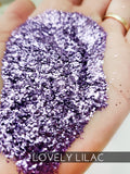 Lovely Lilac fine glitter, polyester tumbler making glitter, quality glitter supplies, light purple glitter for cups, lilac purple glitter