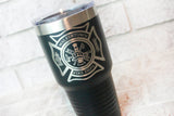 Custom firefighter cup, gifts for firefighters, personalized tumblers, first responders gift ideas, everyday hero gifts, custom coffee cups
