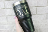 Best Dad Coffee Tumbler gift, World's best dad gift ideas, Christmas gifts for him, Grandpa Gifts, Men's gift ideas, Custom black coffee cup