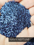 Navy Glitter .015 hex poly glitter, affordable Navy Neptune glitter for tumblers, fine polyester glitter, deep blue glitter for cup making