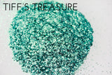 Tiff's Treasure .015 hex poly glitter, affordable teal glitter for tumbler making, fine polyester glitter, turquoise glitter for tumbler
