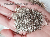 Champagne shimmer .015 hex poly glitter, light gold glitter for tumbler making, fine polyester glitter, vintage gold glitter for tumbler