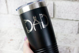 Personalized travel cup for dad, handyman dad gift ideas, insulated travel tumbler, fathers's day gifts, 20 ounce cup for grandpa, stepdad