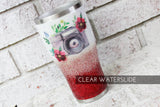 Camera Waterslide decal for Glitter Tumblers, ready to use waterslide decals, clear waterslide for tumblers, clear waterslide images for cup