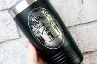 Grandparent gifts, photo cups, laser engraved travel tumblers, insulated photo cups, hot and cold cups with pictures, gifts for grandpa, dad