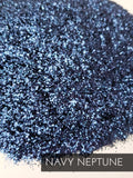 Navy Glitter .015 hex poly glitter, affordable Navy Neptune glitter for tumblers, fine polyester glitter, deep blue glitter for cup making