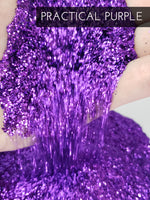 Practical purple .015 hex poly glitter, affordable dark purple glitter for tumblers, fine polyester glitter, violet glitter for cup making
