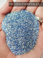 Frozen Fairytale blue polyester glitter, .015 hex glitter, fine blue glitter for tumblers, affordable and fast glitter for tumblers, poly