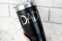 Personalized travel cup for dad, handyman dad gift ideas, insulated travel tumbler, fathers's day gifts, 20 ounce cup for grandpa, stepdad