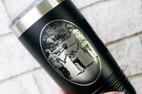 Grandparent gifts, photo cups, laser engraved travel tumblers, insulated photo cups, hot and cold cups with pictures, gifts for grandpa, dad