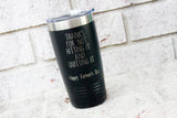 Hit it and quit it, funny father's day gift ideas, laser engraved tumblers, Thank you dad, travel cup gifts, funny dad gifts, retail therapy
