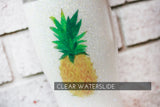 Pineapple waterslide decal for Glitter Tumblers, ready to use waterslide images, glitter tumbler supplies, clear waterslide images for cup