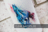 watercolor horse Waterslide, glitter tumbler horse decal, DIY tumbler , Glitter tumbler supplies, clear waterslide paper, Printed waterslide