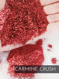 Carmine Crush .015 hex poly glitter, affordable red glitter for tumblers, fine polyester glitter, Dark Red glitter for cups, Burgundy