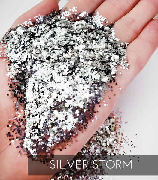 The Shining - Glitter - Silver Glitter - Silver Holographic Chunky Gli –  80's Girl Glitter