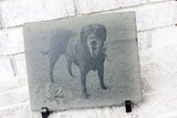 Slate sign, Engraved slate with photograph, Pet memorial with photo, custom slate photo gifts, 8x10 slate sign, dog Christmas gifts