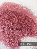 Pixie Pink Holographic glitter .015 hex poly, tumbler making glitter, fine polyester glitter, pink holographic glitter tack it alternative