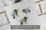 Bumble Bee waterslide decals, glitter tumbler decals, ready to use waterslide, sealed waterslide for glitter cup, Honey bee waterslide decal