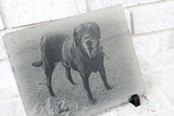 Slate sign, Engraved slate with photograph, Pet memorial with photo, custom slate photo gifts, 8x10 slate sign, dog Christmas gifts