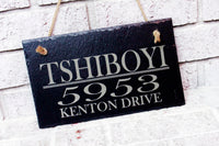 Custom Address Plaque, Slate address sign, Laser Engraved Address Sign, Newlywed gift ideas, New Home,  Housewarming Gift