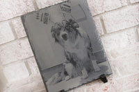 Dog photo Slate sign, Engraved slate with photograph, Pet memorial photo, custom slate photo gifts, 8x10 slate sign, dog Christmas gifts