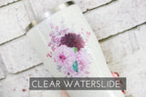 Burgundy boho waterslide decal, pink and red floral water slide, clear waterslide, DIY glitter tumbler, ready to use, glitter tumbler supply