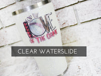 Baseball Waterslide Tumbler, Glitter Tumbler Supplies, Clear Waterslide Decals, Ready to Use Waterslide Decal, Glitter Tumbler Making