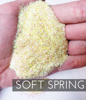 Soft Spring Light Yellow polyester glitter, .015 hex glitter, fine yellow glitter for tumbler, affordable and fast glitter for tumbler, poly