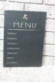 Weekly Menu Board, Slate chalkboard, meal planning, Farmhouse style kitchen decor, weekly meal board, organized family, grocery list sign