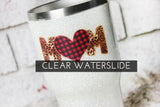 Leopard mom clear waterslide tumbler decal, waterslide decal for tumblers, waterslide image for glitter cup, mother day tumbler with leopard