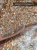 Endless Elegance cosmetic .015 hex poly gold halo glitter, tumbler making glitter, fine polyester glitter, Gold Holo glitter for tumbler