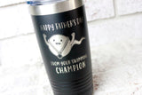 Father's Day Champion Swimmer, funny gifts for dad, laser engraved tumblers, Swim Champion, travel cup gifts, funny dad gifts, Funny cups