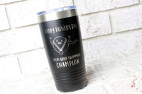 Dad's Champion Swimmer, funny father's day gifts, laser engraved tumblers, Swim Champion, travel cup gifts, funny dad gifts, Funny cups