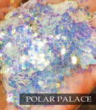 Polar Palace Chunky iridescent white glitter .094 hex poly, glitter for tumbler making, polyester glitter, chunky white glitter, iridescent