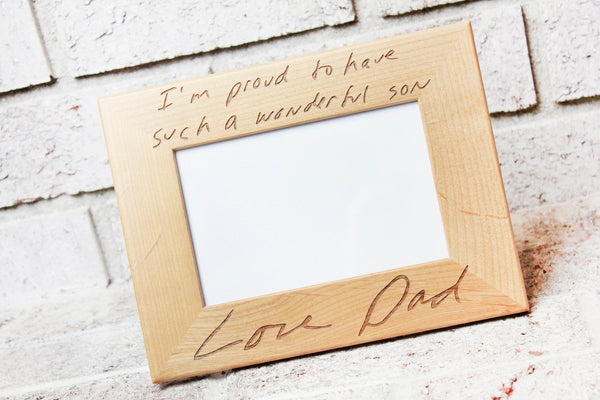 Handwriting engraved Frame, 4x6 picture frame, Memorial Gift Ideas, personalized photo frame, Memorial Frame Gift, Sentimental writing gifts